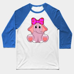 Elephant with Ribbon Baseball T-Shirt